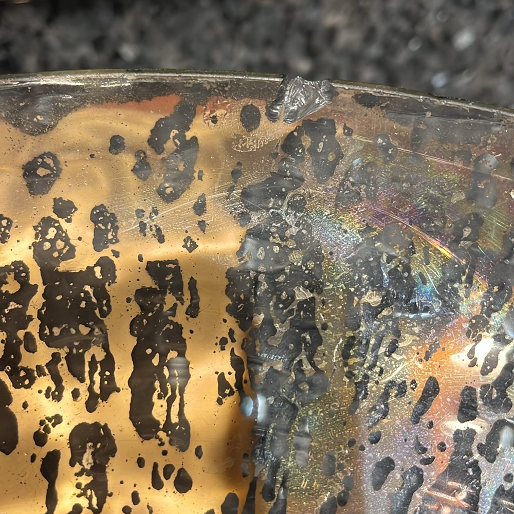 Martha Stewart Mercury Glass Spider Bowl On Metal Stand Halloween Spooky w tag - Picture 6 of 13